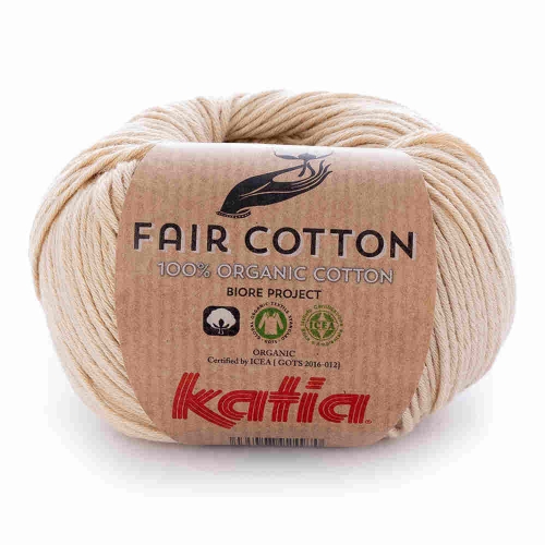 Fair Cotton von Katia 50g-Knäuel Fb. 10 hellbeige
