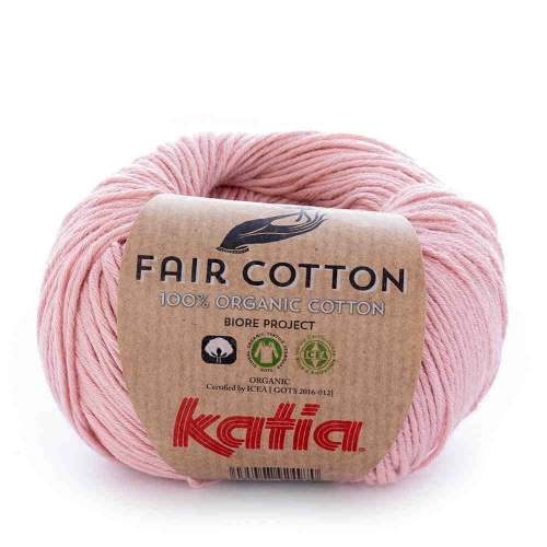 Fair Cotton von Katia 50g-Knäuel Fb. 13 hellrosa