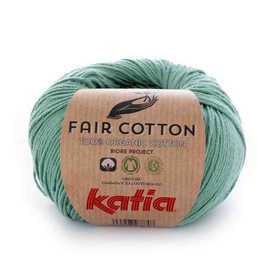 Fair Cotton von Katia 50g-Knäuel Fb. 17 minzgrün