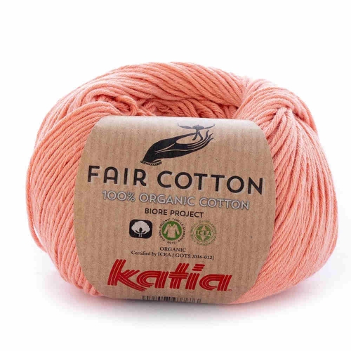 Fair Cotton von Katia 50g-Knäuel Fb. 28 lachsorange
