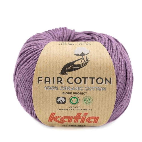 Fair Cotton von Katia 50g-Knäuel Fb. 39 dunkelmalve