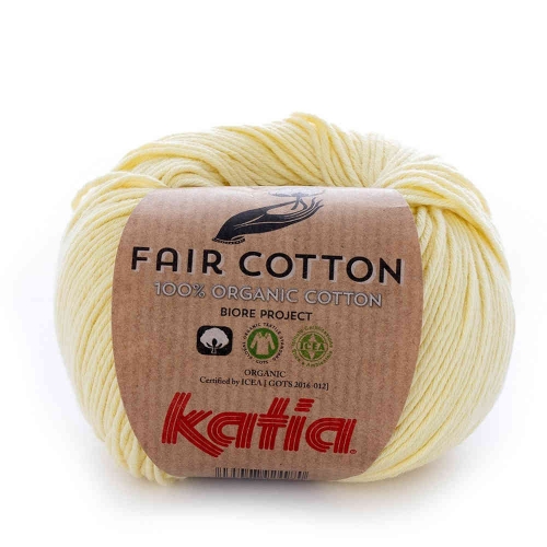 Fair Cotton von Katia 50g-Knäuel Fb. 7 hellgelb