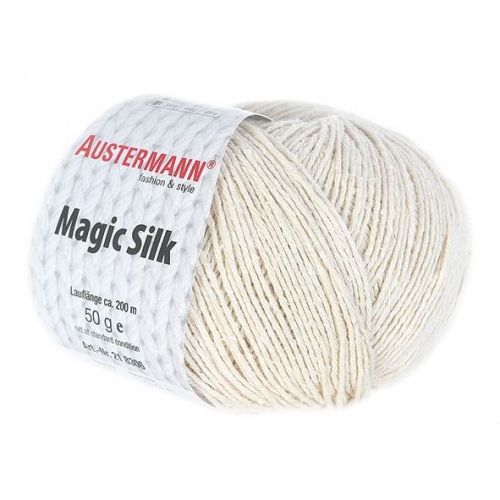 Magic Silk 100% Seide von Austermann 50g-Knäuel Fb. 01 natur