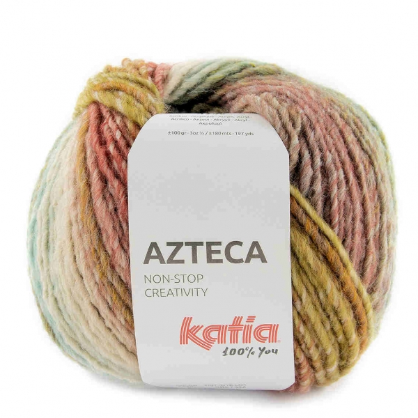 Wolle Azteca von Katia Farbe 7880 braun-blaugrün