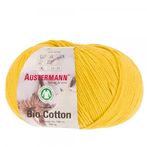 Bio Cotton Baumwollgarn von Austermann Farbe 23 mais