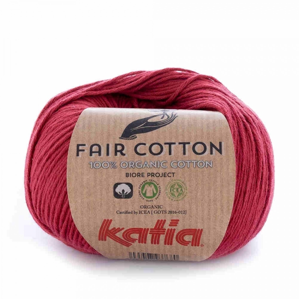Fair Cotton 100% Bio-Baumwolle von Katia Farbe 27 weinrot